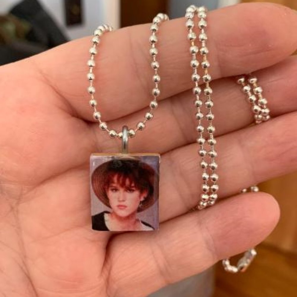 (2/$12,4/$20) Molly Ringwald Sixteen Candles Scrabble Necklace